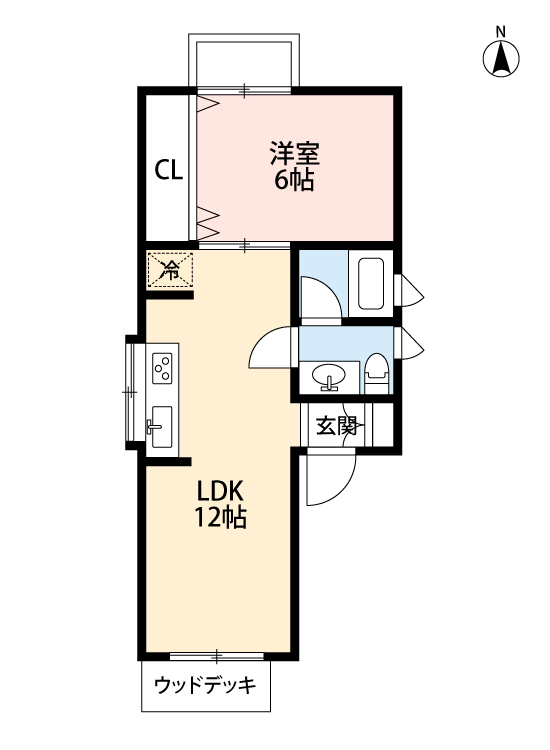 桜町 敷金礼金無 １LDK