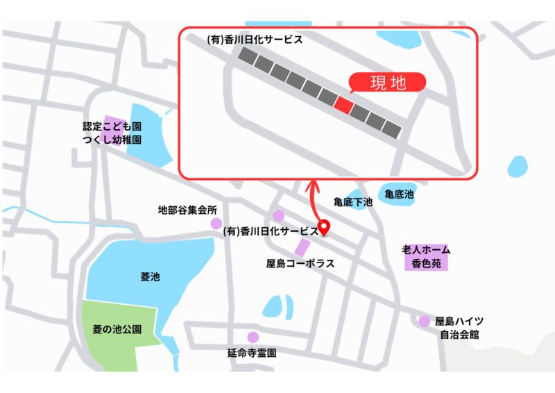 古高松小学校区の建築条件無しの売土地です♪